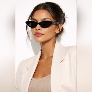 Zara Black Cat-Eye Sunglasses for Women